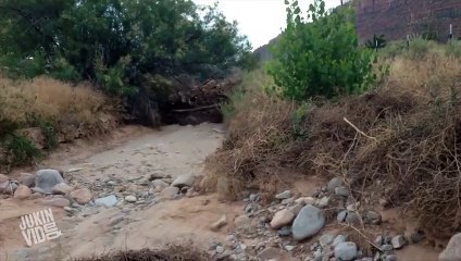 Flash Flood Hits Utah Road  Washed Away