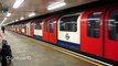 London Underground trains at Mile End Station