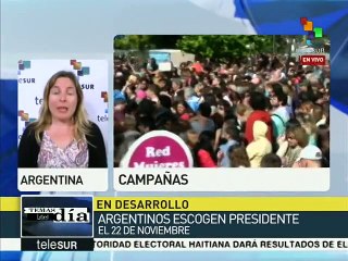 Argentina: candidatos apuran campañas previas al 22 de Noviembre