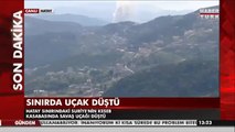 Fighter Jet Crash Boundary Between Syria and Turkey - live on broadcast turkish news