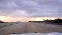 Scary DashCam: Lightning Strike Hits Road and Narrowly Misses Police Car in Mississippi