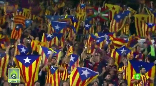 Invasión de esteladas en el Camp Nou