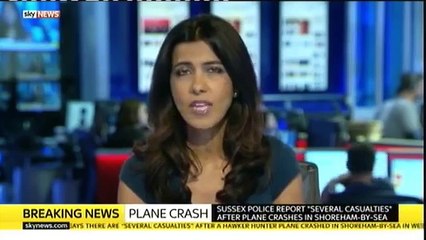 Plane Crashes At Shoreham Airshow 20 Dead, Hawker Hunter Crash at West Sussex A27 22/8/201
