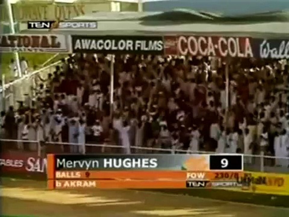 Wasim Akram HAT TRICK in ODI v Australia   1990