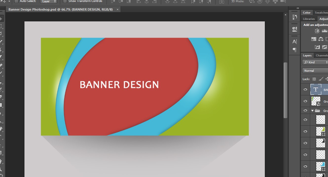 Banner Abstract Floral In Photoshop - Tutorial
