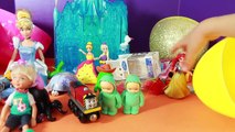 SURPRISE EGGS Giant Huge surprises toys Disney Cinderella Frozen Elsa Castle Kinder Surpri
