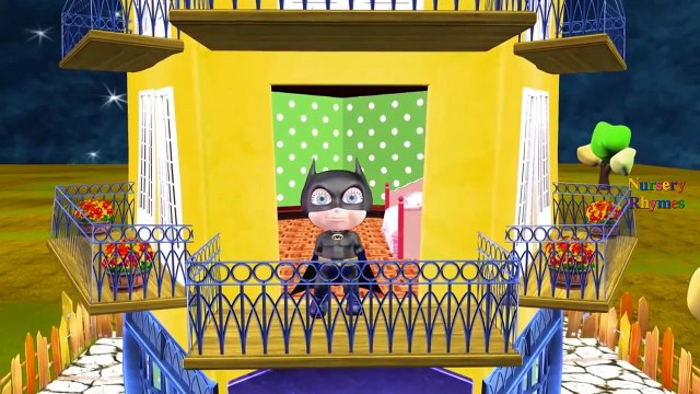 Spiderman Batman Cartoons Singing Finger Family | Shapes Song And Hot Cross Buns Nursery R