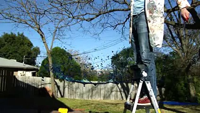 must watch Spinning Water Galaxies - Interesting fluid physics - The Slow Mo Guys