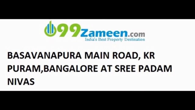 2BHK &3BHK APARTMENTS FOR SALE IN BASAVANAPURA MAIN ROAD, KR PURAM,BANGALORE AT SREE PADAM NIVAS