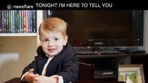 Toddler becomes anchorman to share 