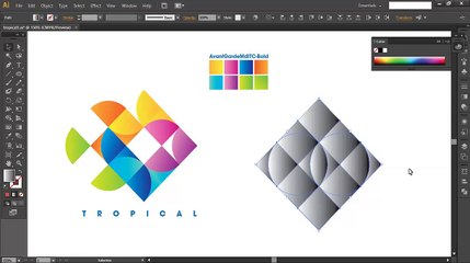Professional Logo Design - Adobe Illustrator cs6 (Tropical)