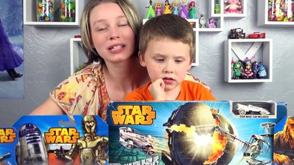 Star Wars Hot Wheels Toy Cars Death Star Battle Blast Track Set