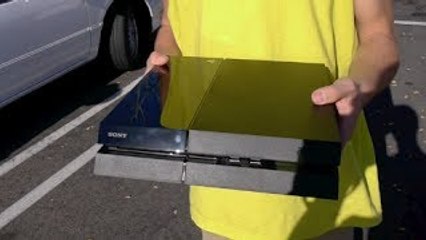Smashing a Brand New Playstation 4 Outside Gamestop