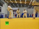 Judo Knight  Putin shows off martial arts skills in wrestling bout