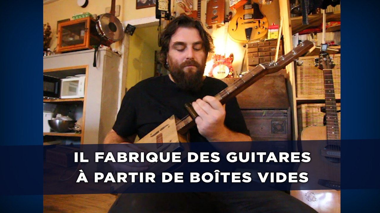 Il fabrique des guitares à partir de boîtes vides