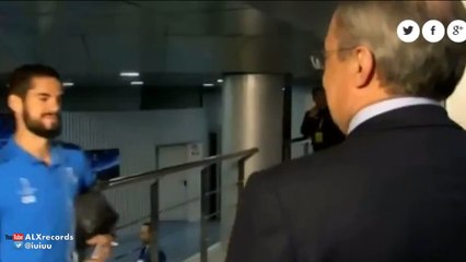 Cristiano Ronaldo and Florentino Perez discuss before PSG game
