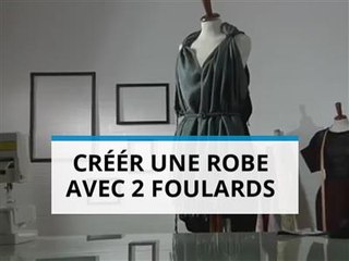 DIY : faites-vous une robe de créateur avec 2 foulards