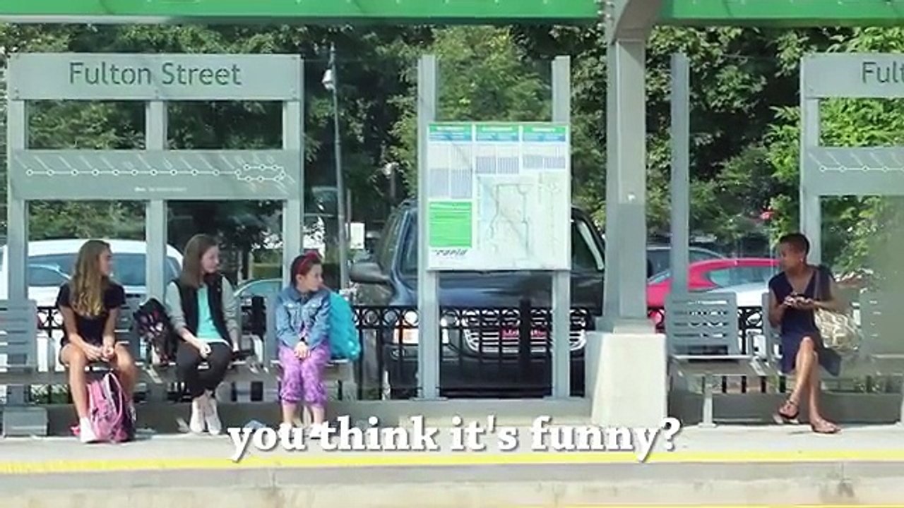 Total Strangers Step In To Stop Little Girl From Being Bullied At The Bus Stop