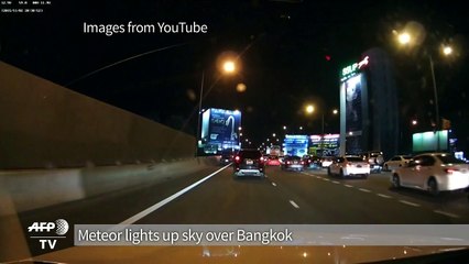Meteor lights up sky over Bangkok