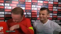 England’s Jack Wilshere and Wayne Rooney post match reaction after 3 2 win v Slovenia