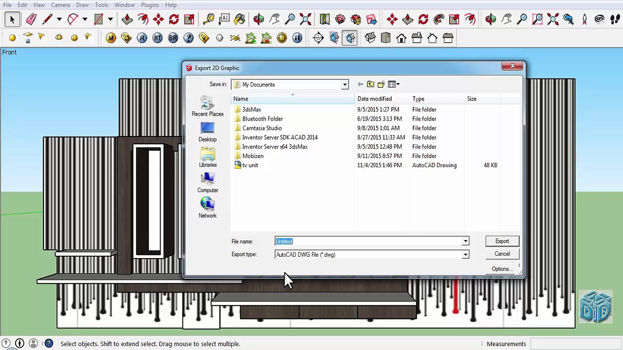 How to export Sketchup to Autocad format