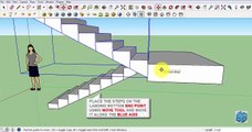 How to make U-Shape Stair Case in Sketchup