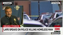 LAPD Chief: Homeless Man Forcibly Grabbed Officers Gun |Skid Row Shooting News Conferen