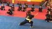 Japanese Karate Kid Baby Performance Doing Kaate in Dojo