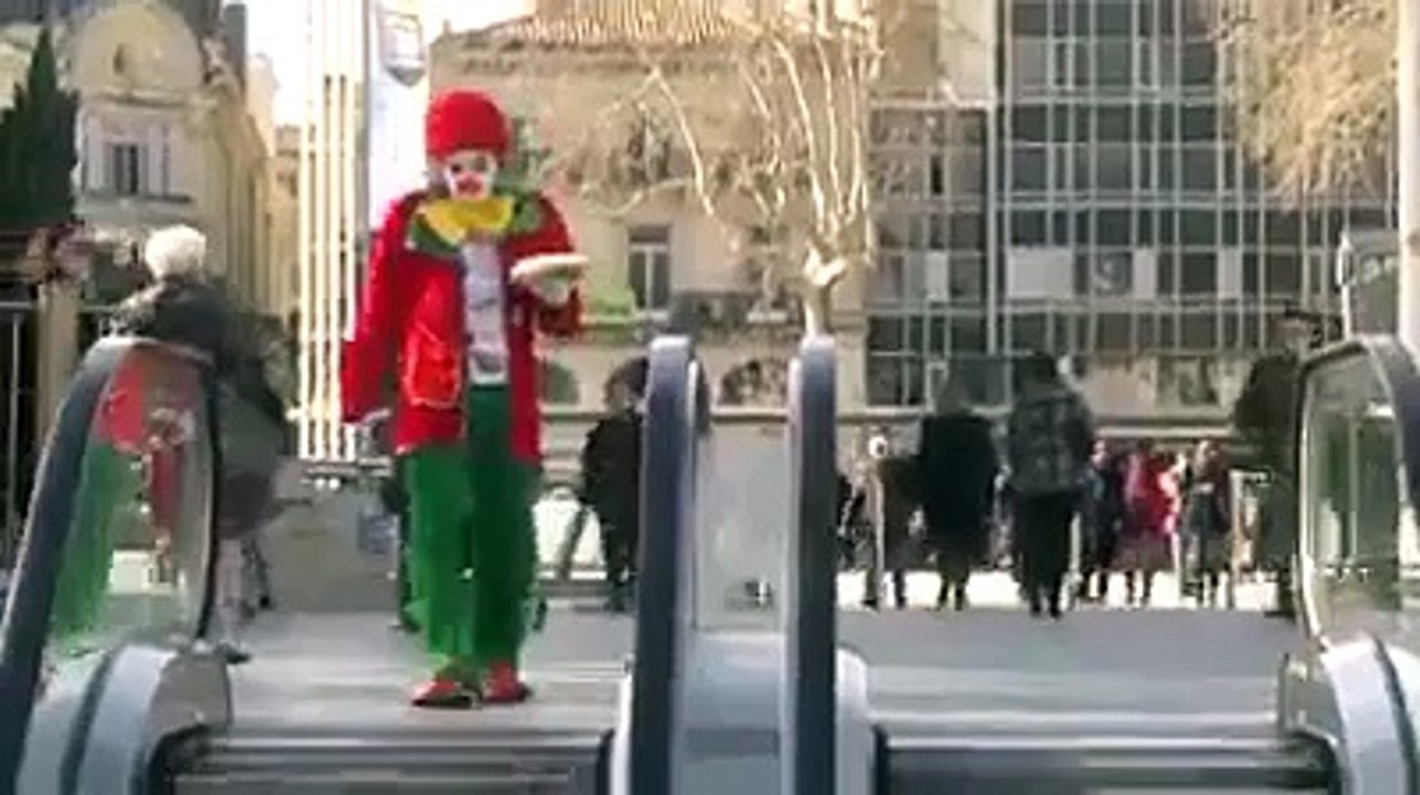 Joker Sad Action on Electric Reverse Chair Lift - LOL