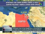 Atentado con carro bomba en Egipto deja cuatro muertos y ocho heridos