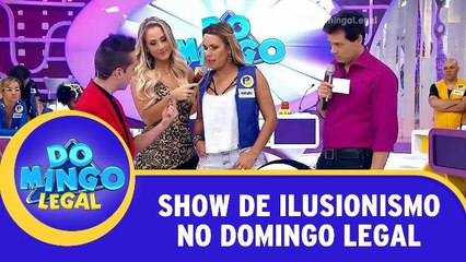 Show de ilusionismo no palco do Domingo Legal