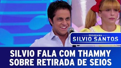 Silvio Santos fala com Thammy sobre retirada dos seios