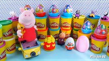 Play Doh Ice cream set playdough Kinder Surprise eggs Peppa Pig Frozen Barbie tom and jerr