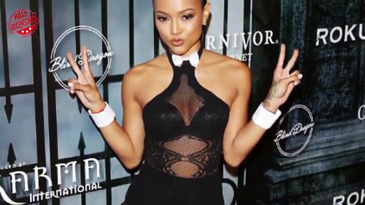 Karrueche Tran In Playboy Bunny Costume At The Maxim Halloween Party