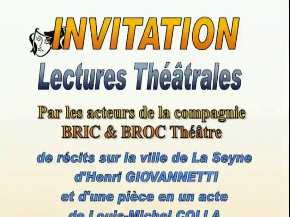 Le Bric Broc Theatre récite Henri Giovannetti