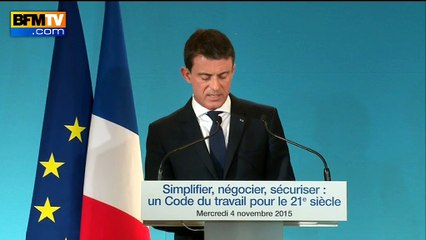 Code du travail: Valls estime que "réformer c'est le choix de l'invention et du courage"