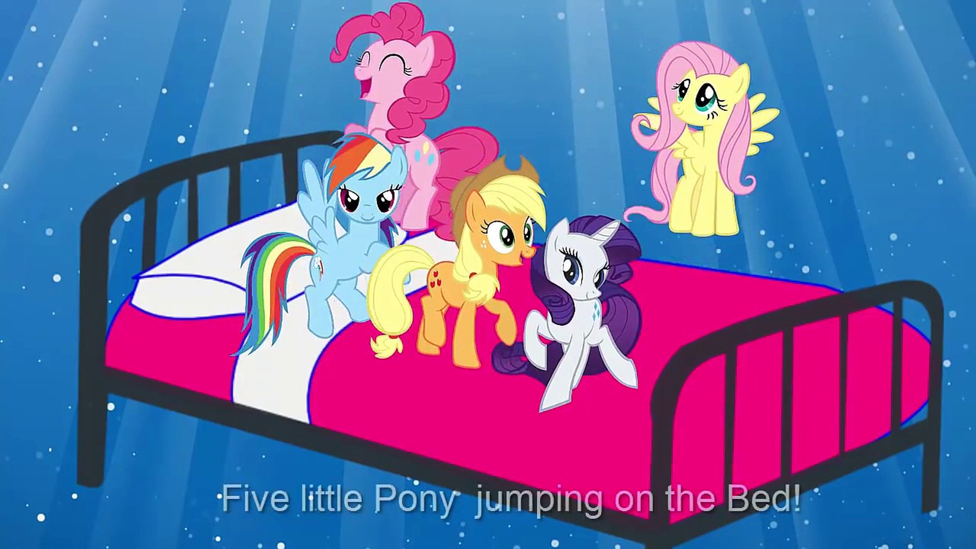 Five Little My Little Pony Jumping on 