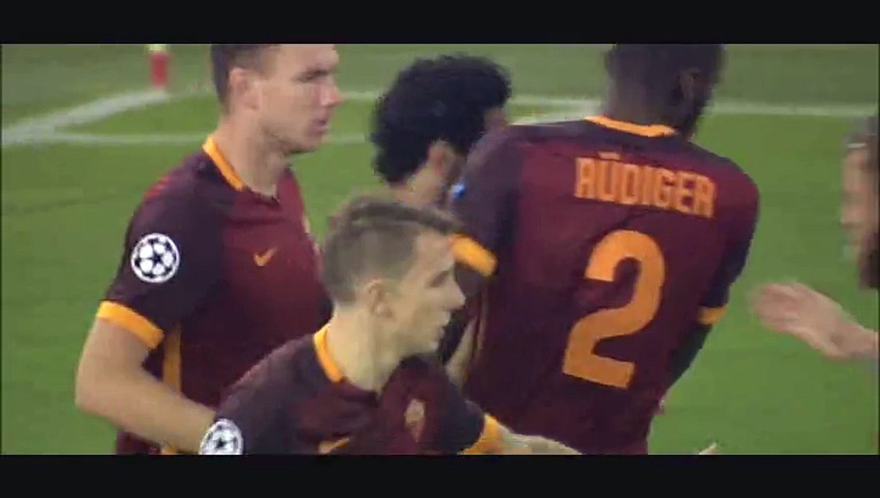 Goal Salah - AS Roma 1-0 Bayer Leverkusen - 04-11-2015