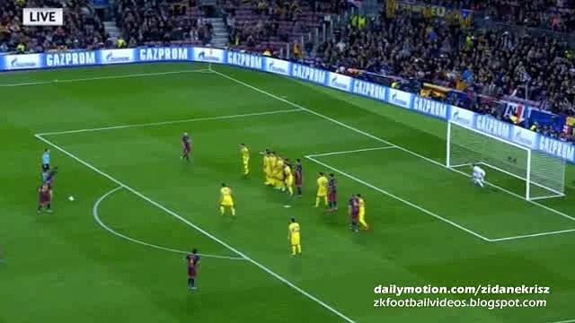 Neymar free-kick chance | Barcelona v. Bate Borisov 04.11.2015 HD