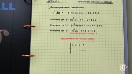 Descomposición en Fracciones Parciales-Denominador con Raíces Complejas Conjugadas