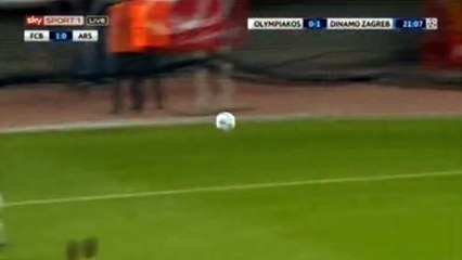 Armin Hodzic Goal 0:1 Olympiakos Piraeus vs  D. Zagreb 04.11.2015 (HD)