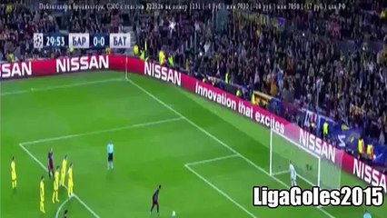 Neymar Goal - Barcelona vs Bate 1-0 (Champions League 2015) HD