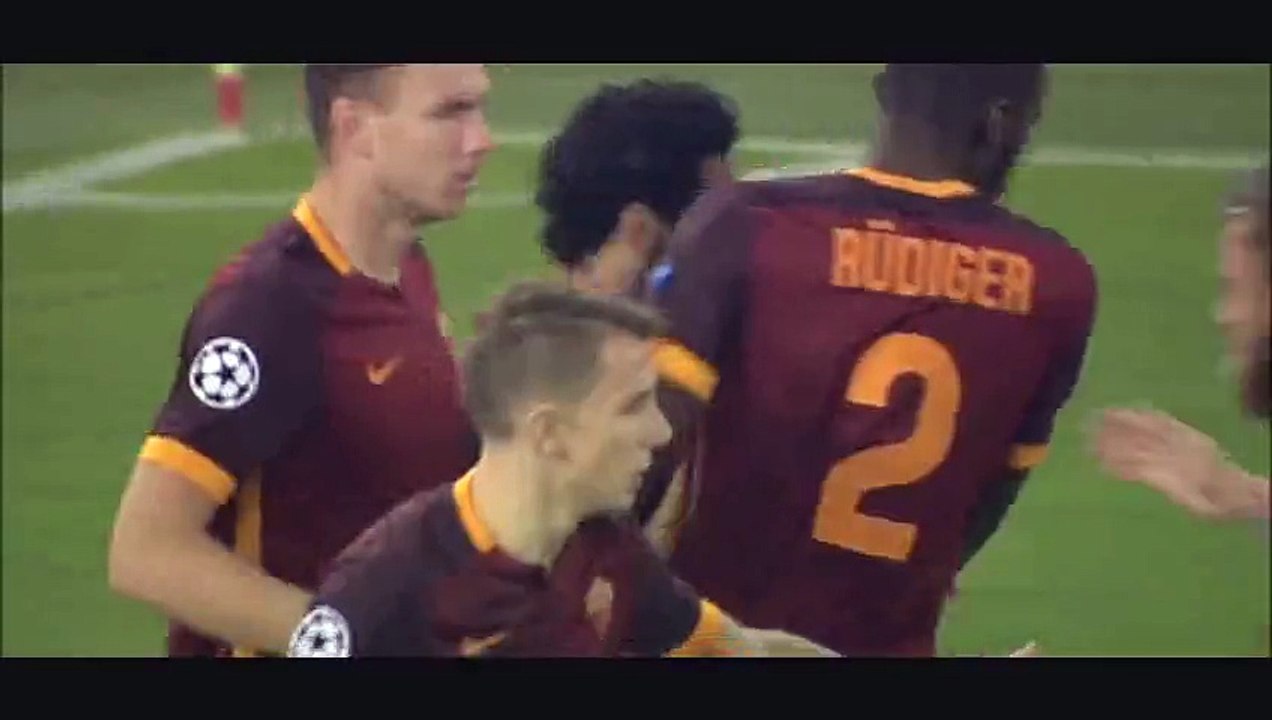 Mohamed Salah Goal - AS Roma vs Bayer Leverkusen 2-0 Champions League  4/10/2015