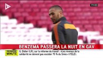 Sextape de Valbuena: Benzema va passer la nuit en garde à vue