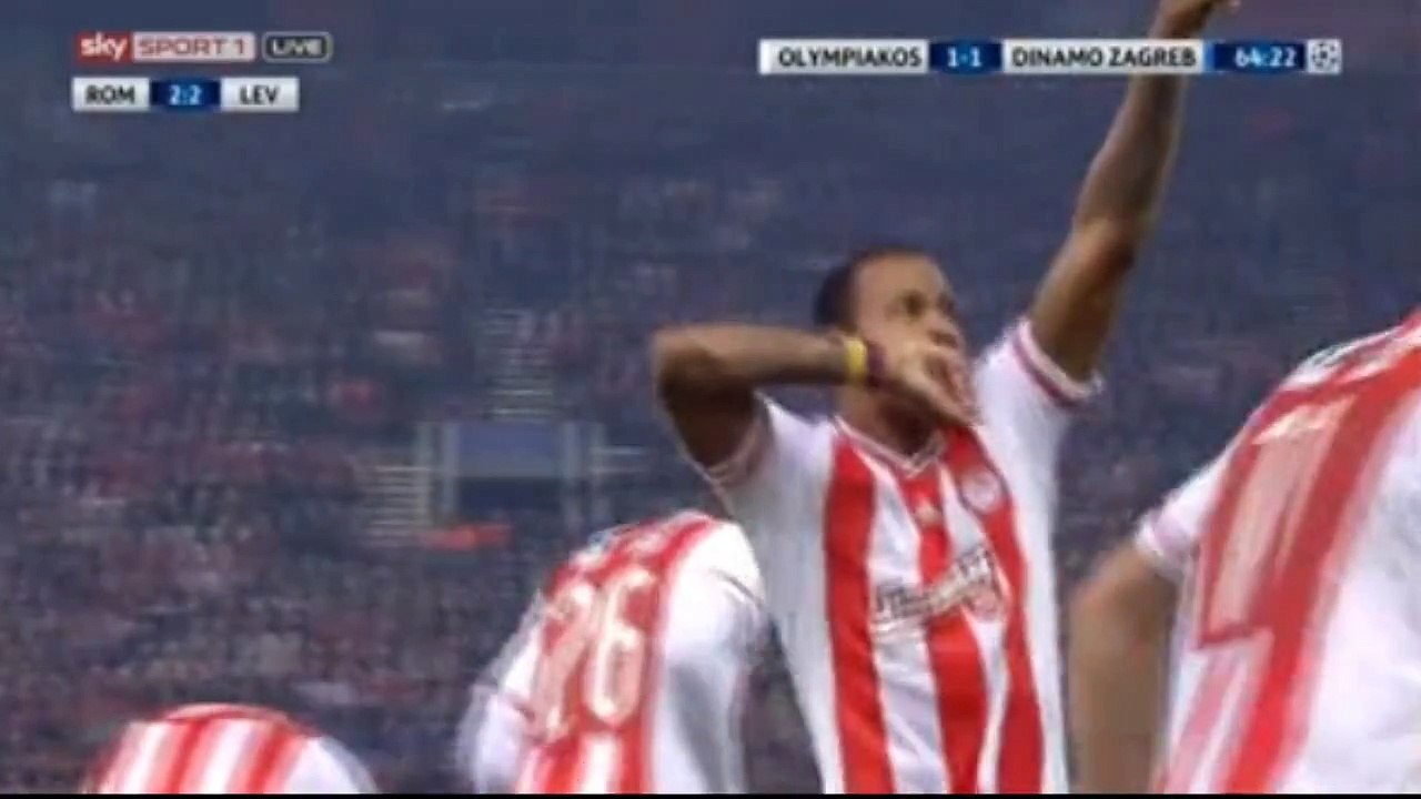 Felipe Pardo Goal 1-1 Olympiakos Piraeus vs D. Zagreb 04.11.2015 (HD)