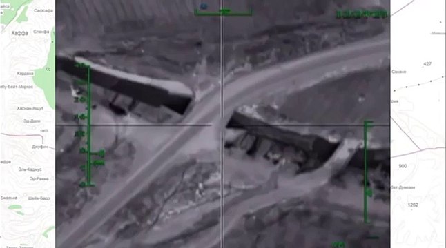 Авиаудар по складу с боеприпасами на дороге, соединяющей города ХАМА и АЛЕППО
