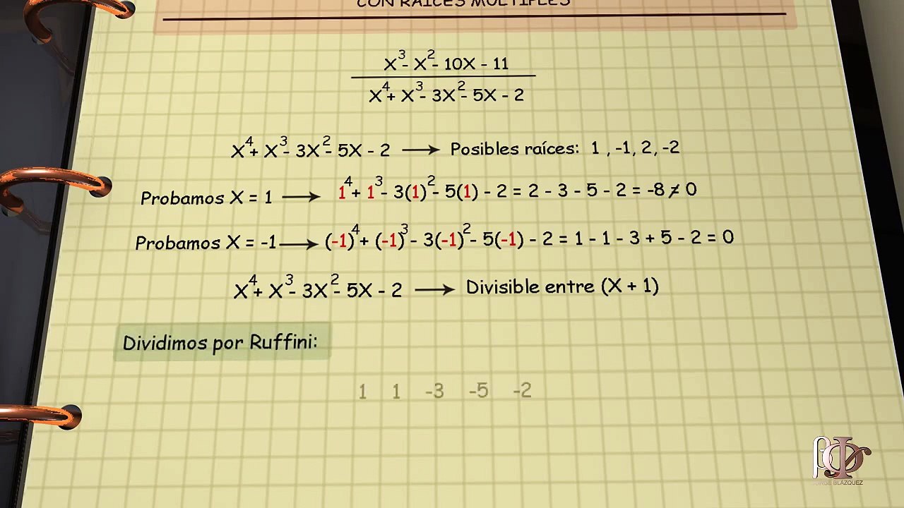 Descomposicion en Fracciones Parciales - Denominador con Raices Multiples