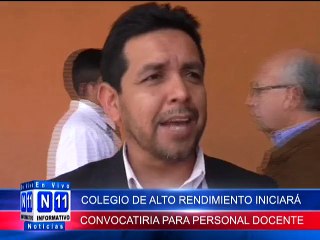 N11 COLEGIO DE ALTO RENDIMIENTO DE AYACUCHO INICIARA PROCESO DE CONVOCATORIA PARA CONTRATA DE DOCENTES