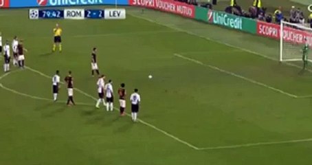 Miralem Pjanic Goal ¦ AS Roma vs Leverkusen 3-2 (Champions League) HD