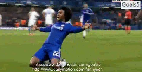 Willian Goal Chelsea 2 - 1 Dynamo Kiev Champions League 4-11-2015